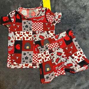 WeiWei Patchwork Outfit 12-18M Milwaukee/Carhartt/Western